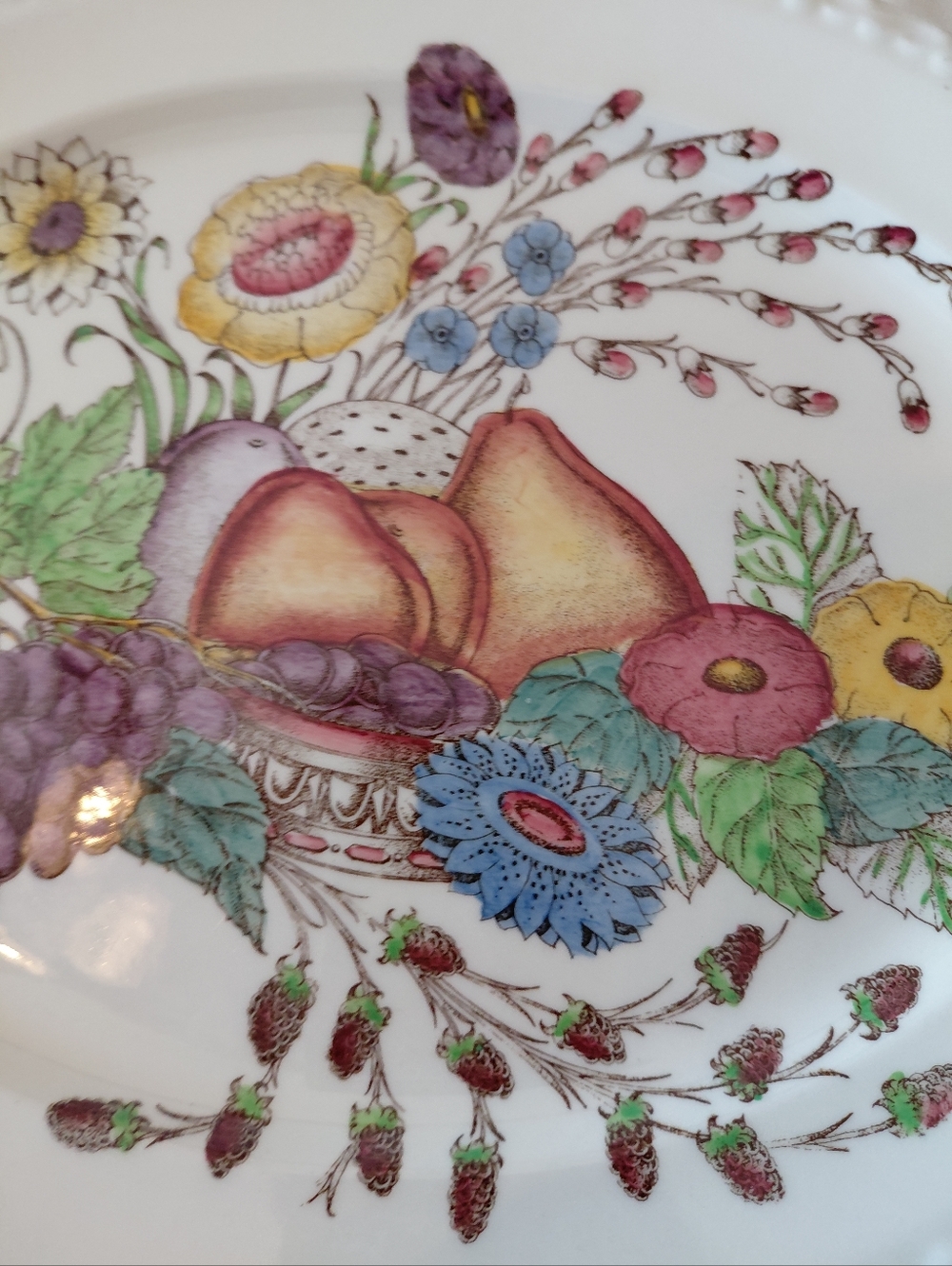 Vernon Kilns Vintage Hand-paintedl Oval Serving Platter - Picture 3 of 5